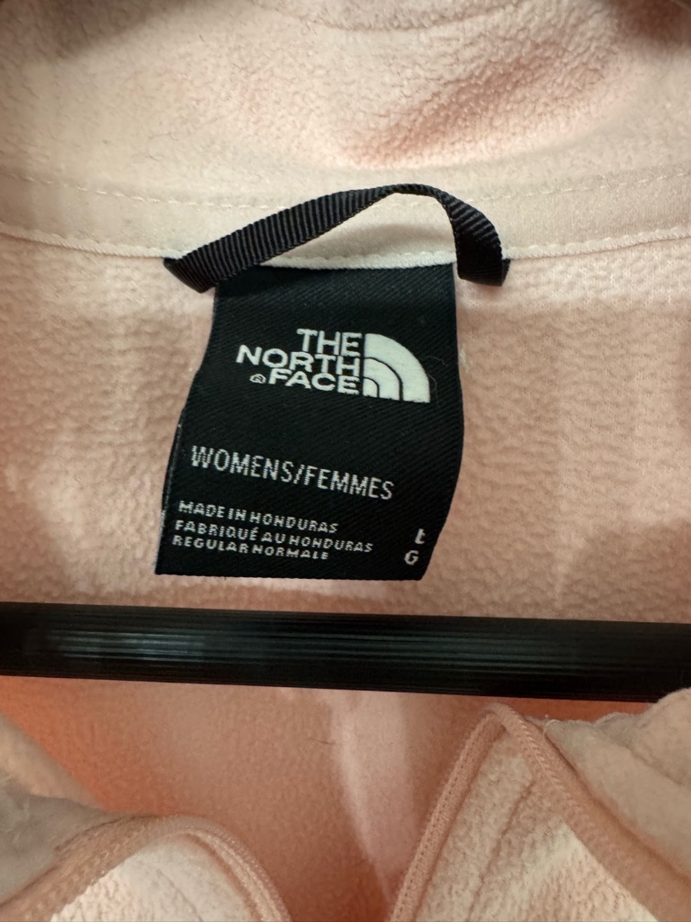 The North Face Pale Pink Fleece Pullover with Embroidered Logo - Picture 3 of 5